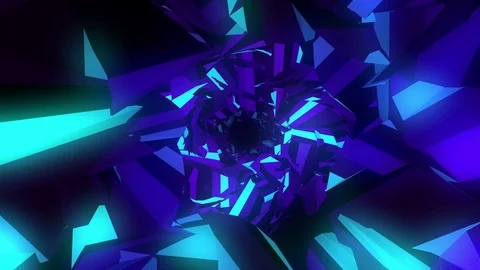 Blue Noise Tunnel Video stock 72220076