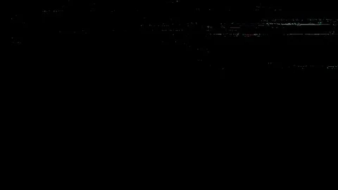 Blue noises on the black screen of TV or device interrupting normal working and Stock-Footage 106063555