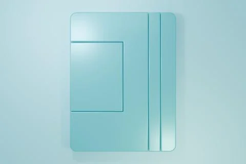 Blue Notebook icon isolated on blue background. Spiral notepad icon. School.. Ilustração Stock