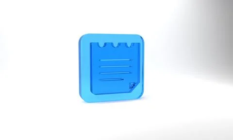 Blue Notebook icon isolated on grey background. Spiral notepad icon. School Ilustração Stock
