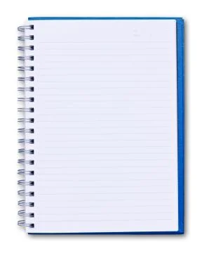 Blue notebook isolated Stock Photos