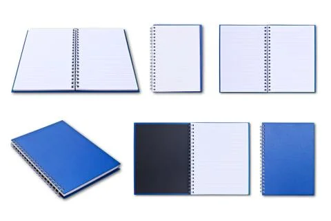 Blue notebook isolated Stock Photos