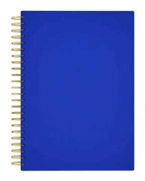 Blue notebook isolated on white background. 3d illustration Stock Illustration