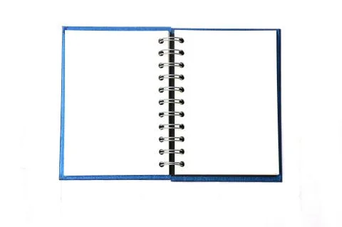 Blue notebook isolated on white Stock Photos