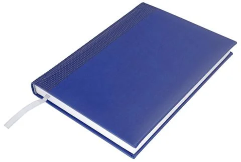 Blue notebook isolated on white Stock Photos