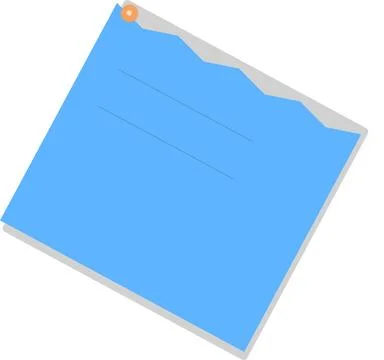 Blue notebook with wavy top edge Stock Illustration