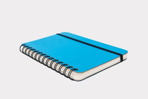 Blue notes isolated on white background Stock Photos