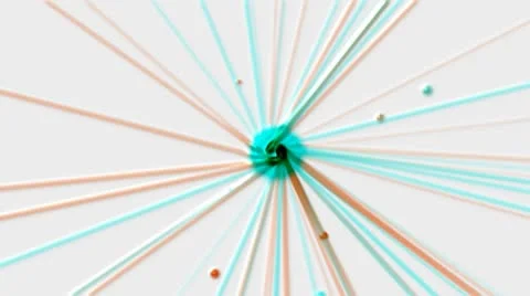 Blue nucleus launch lines probe in space,computer virtual data fibre optic cabl Stock Footage 8895780