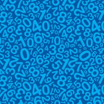 Blue number background Illustrazione stock