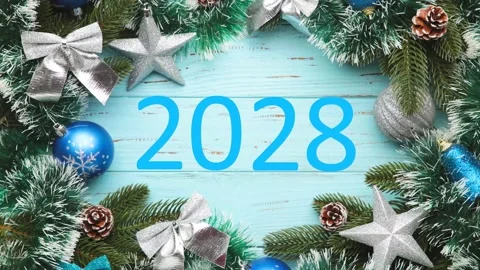 Blue number on blue background 2020 to 2030 Stop Motion.  Stock Footage 142097168