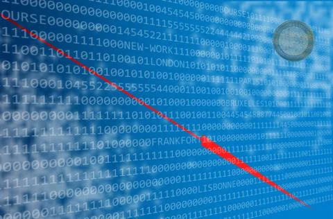 Blue numbers background Stock Illustration