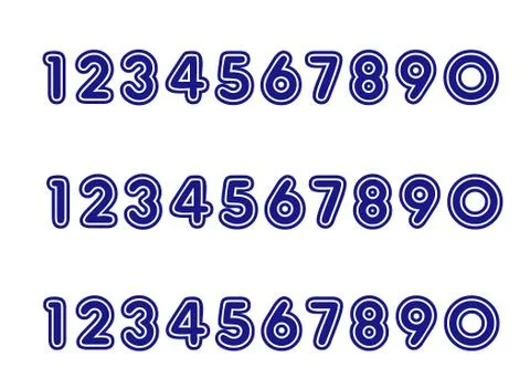 Blue numbers Stock Illustration