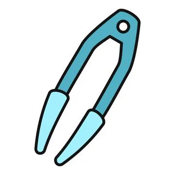 Blue nutcracker kitchen tool flat design illustration Stock Illustration