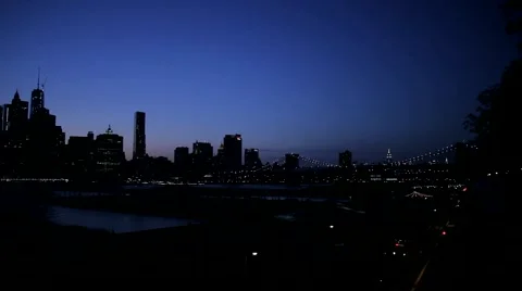 Blue NYC Skyline Stock Footage 48341507