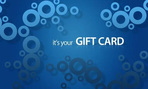 Blue object giftcard Stock Illustration