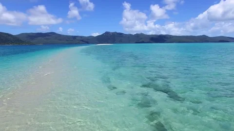Blue ocean and mountains Stock Footage 79700794