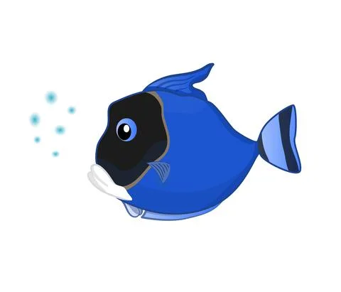 Blue ocean fish Stock Illustration