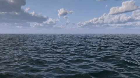 Blue Ocean Fly Over Flight Stock Footage 53123908