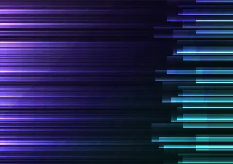 Blue ocean frequency bar overlap in dark background Stock Illustration
