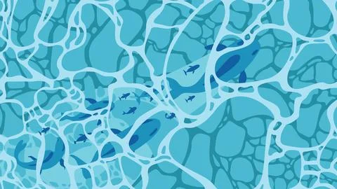 Blue Ocean illustration EPS Vector Illustrazione stock