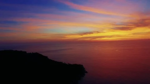 Blue Ocean Meets Green Forest Stock Footage 72207572