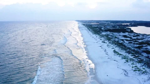 Blue Ocean Seashore Video stock 126826361