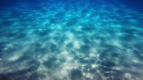 Blue ocean shapes on the seabed Stock Footage 312576730