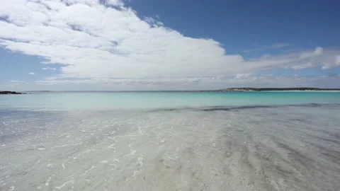 Blue ocean, small mountains, Australia Stock Footage 172530726