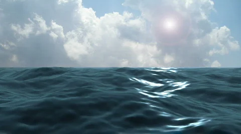 Blue Ocean Storm Clouds Stock-Footage 777311