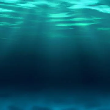 Blue ocean surface seen from underwater Illustrazione stock