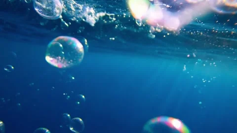 Blue ocean underwater Stock Footage 285076725