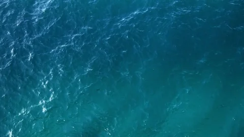 Blue Ocean Water Ripples from Above Stock Footage