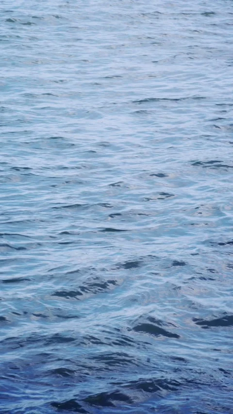 Blue ocean water surface with calming waves Stock Footage 326226970