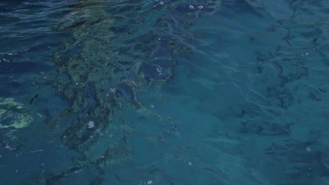 Blue ocean water surface. Slow motion. Stock Footage 323122937