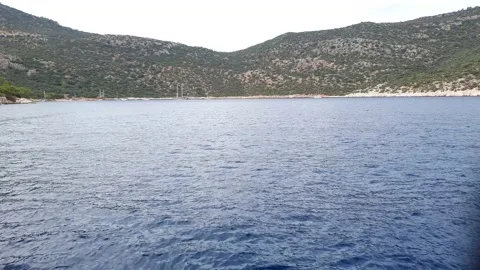 Blue Ocean Water in Turkey Stock Footage 230936639
