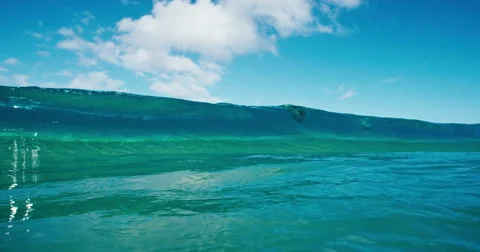 Blue Ocean Wave Breaking Stock Footage 65026768