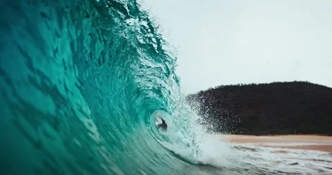 Blue Ocean Wave Crashig Stock Footage 197439517