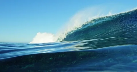 Blue Ocean Wave Stock Footage 71314173