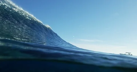 Blue Ocean Wave Stock Footage 71314795