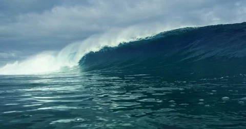 Blue Ocean Wave Stock Footage