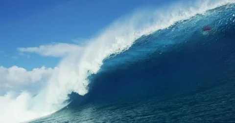 Blue Ocean Wave Stock Footage
