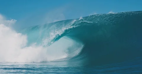 Blue Ocean Wave Stock Footage 129474234