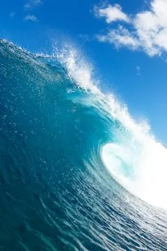 Blue ocean wave Stock Photos