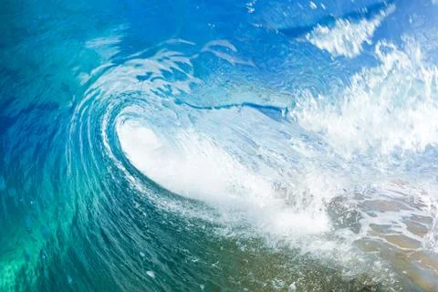 Blue ocean wave Stock Photos