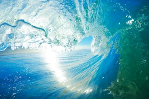 Blue ocean wave Stock Photos
