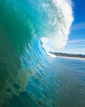 Blue ocean wave Stock Photos