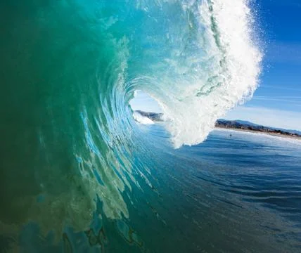 Blue ocean wave Stock Photos