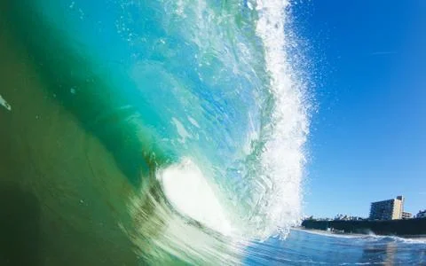 Blue ocean wave Stock Photos