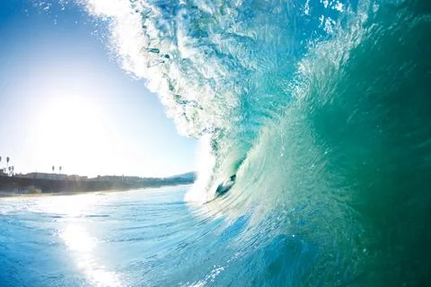 Blue ocean wave Stock Photos