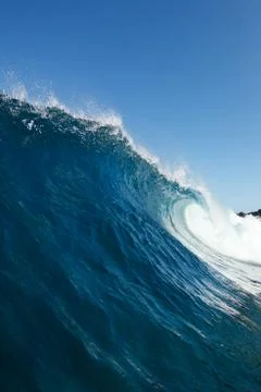 Blue ocean wave Stock Photos